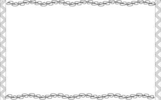 A black and white frame with a border vector