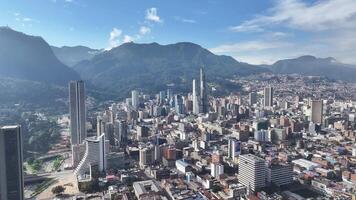 Above Bogota Skyline in Bogota District Capital in Colombia. Medieval City. video
