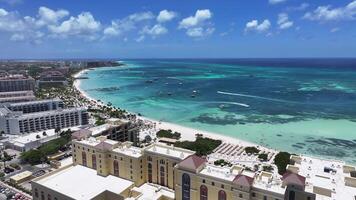 Outside Palm Beach in Oranjestad Caribbean Netherlands Aruba.. Sunlight Bay. video