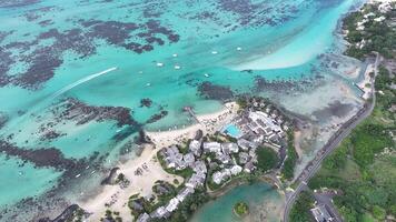 Scenic Pointe d Esny Beach in Port Louis Mauritius Island in Mauritius.. Underwater Sand. video