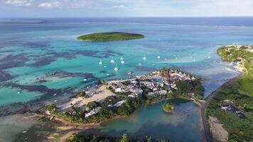 Famous Pointe d Esny Beach in Port Louis Mauritius Island in Mauritius. Bay Scenic. video