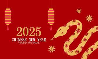 chinese new year 2025 of the snake vector