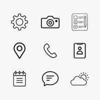 System apps nine icon pack vector