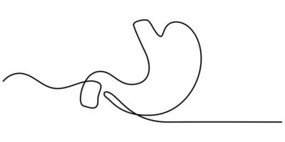Stomach Line icon Sketch Design Editable stroke continuous one line drawing vector