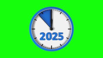 The year on the clock changes from 2025 to 2026 video