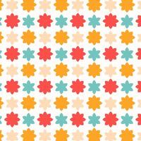 Flat floral pattern design vector