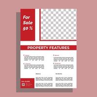 Real estates event flyer vector