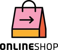 Colorful Online Store Icon Patterns vector