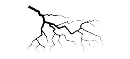 Lightning thunder illustration. Thunder electricity storm light energy flash rays. vector