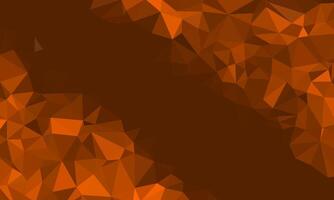 Abstract irregular polygon background in dark orange color. triangle pattern design vector