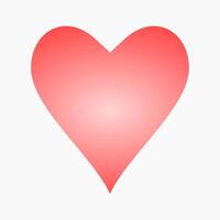 Red Gradient Heart Shape Symbolizing Love and Affection on White Background vector