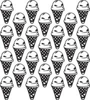 cup ice cream, cone ice cream line art vector