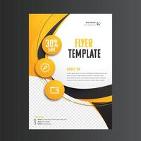 Product promotion flyer with elegant design and space for featured images. vector
