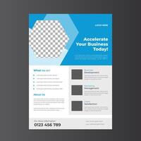 Business growth flyer with innovative graphics and result-driven visuals. vector