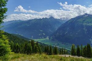 A view of a mountain range in austria photo