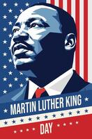 MLK or Martin Luther King day illustration in flat design vector