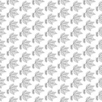 Leaves and berries in doodle style. Seamless pattern. vector