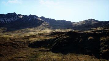 A view of a mountain range from a distance video