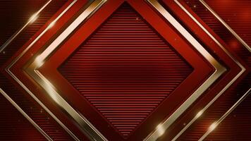 Geometric Gold and Red Luxury Design video