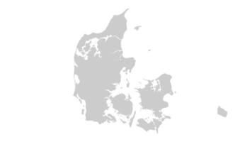Denmark map animation. Animation of Connecting all areas into a complete map of Denmark with borders in the background with an alpha channel. Motion design. video