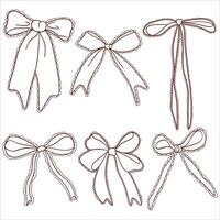 Elegant Bow Design Coloring Page vector