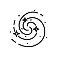 galaxy icon, line style icon vector