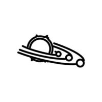 solar system icon, line style icon vector