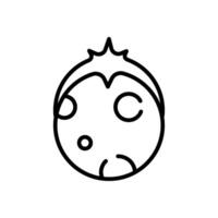 annular solar eclipse icon, line style icon vector