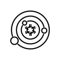 planetary system icon, line style icon vector