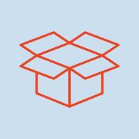 Open box trendy artwork applicable abstract illustration colorful valuable design vector