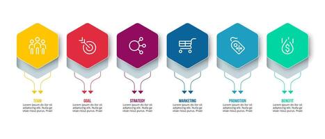 Modern business presentation infographic template design. vector