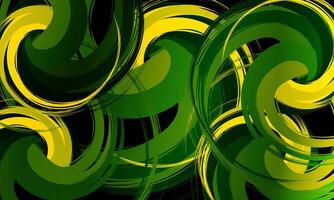 Twirl Twist paint retro colors abstract fluid background. yellow green color. vector