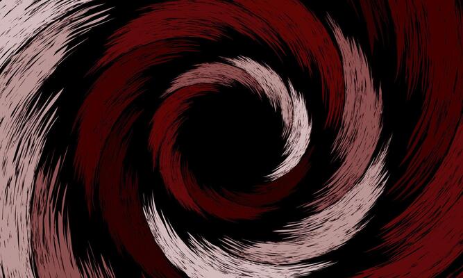 Colorful red swirling cyclone background with space. dark background. twirl twist brush color.