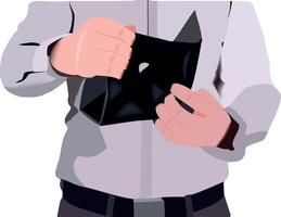 person left without currency empty wallet-person left without currency empty wallet- vector