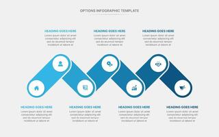 Infographic Template Design With 7 Steps, Process Workflow Diagram vector