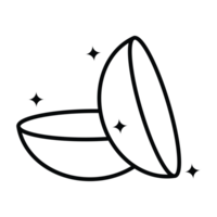contact lens icon. contact lens editable stroke. contact lens linear symbol for use on web and mobile apps, logo, print media. Thin line illustration. png