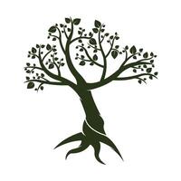Tree leaf icon logo template flat design vector