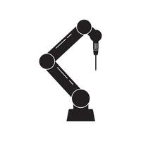 Robot arm flat simple symbols icon illustration. vector