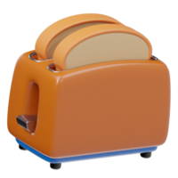 3d toaster icon rendering illustration png