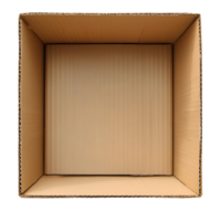 empty cardboard box . cardboard box . Empty box top view . empty box made out of cardboard flat lay isolated. open cardboard box for packaging and placing things inside png