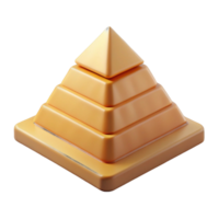 Abstract 3D Render of a Layered Pyramid Structure png