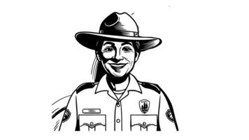Animation forms a sketch of the Ranger Park icon video
