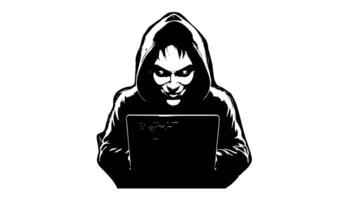 sketch of a hacker icon video