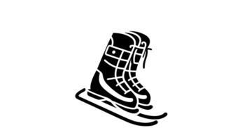 Animation forms a sketch of the ski boots icon video