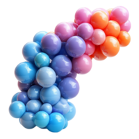 Cluster of Colorful Balloons Arranged in a Vertical Pattern png