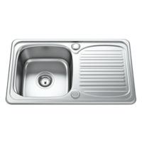 Double Basin Sink with Drainboard png