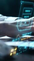 Virtual infographics about encoding and data protection. video