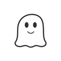 Cartoon Ghost Character with Smiling Face png