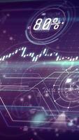 Bitcoin abstract data and animated crypto space. video