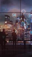 Data protection using artificial intelligence. 3D render video
